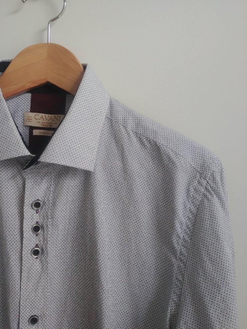 Cavani Men's dress shirt Large 16.5 cotton blend made in Turkey